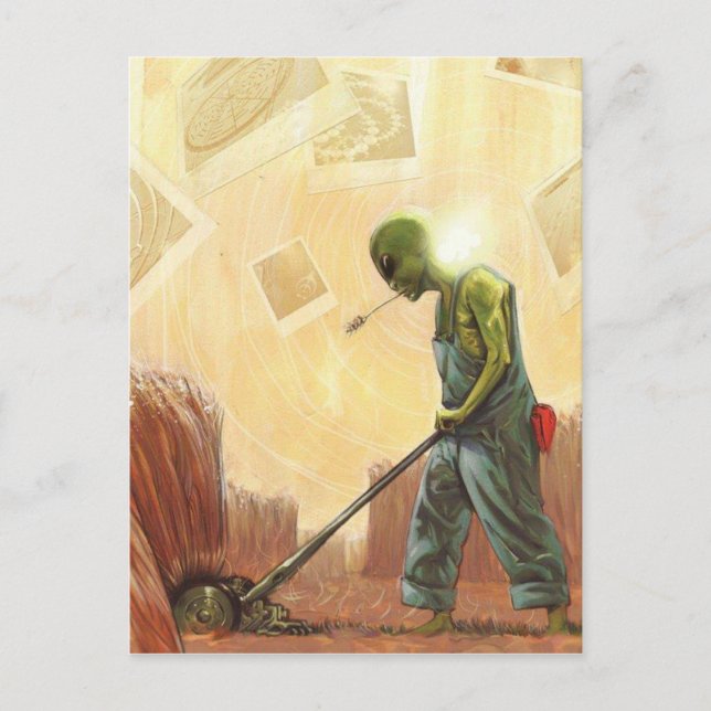 Crop Circle Maker Alien - Postcard (Front)