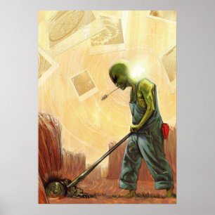 Crop Circle Maker Alien - Poster