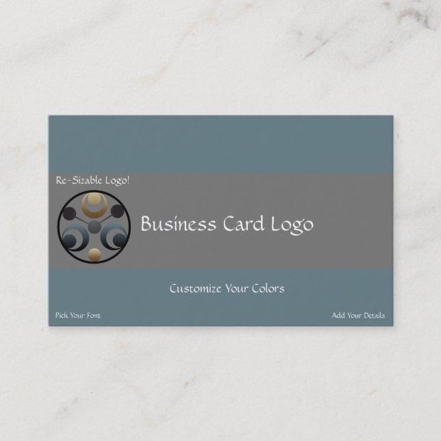 Crop Circle - Planets Crescent Moons Logo Business Card (Front)