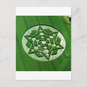 Crop Circle Spinning Star Wiltshire Postcard