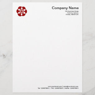 Crop Circle Symbol 02 - Ruby Red Letterhead