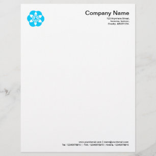 Crop Circle Symbol 02 - Sky Blue Letterhead Design