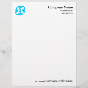 Crop Circle Symbol 03 - Sky Blue Custom Letterhead
