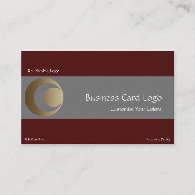 Crop Circle - Symbol Planets Crescent Moon Logo Business Card (Front)