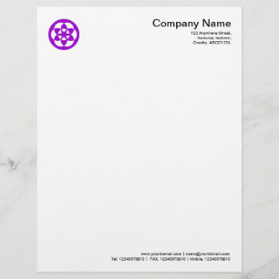 Crop Circle Symbol - Purple Custom Letterhead