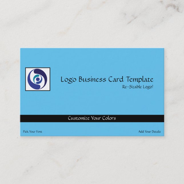 Crop Circle - Teal and Circles Logo Business Card (Front)