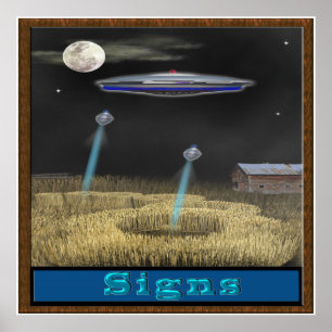 Crop circle ufo poster
