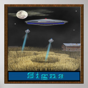 Crop circle ufo poster