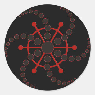 crop circle VII   black Classic Round Sticker