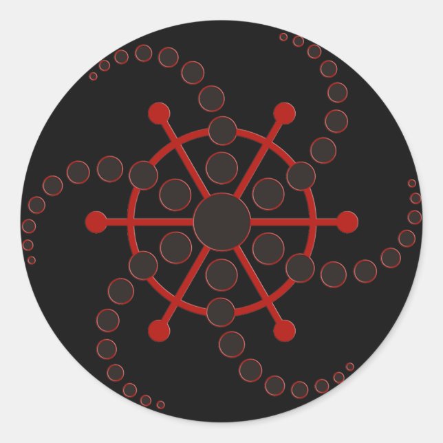 crop circle VII | black Classic Round Sticker (Front)