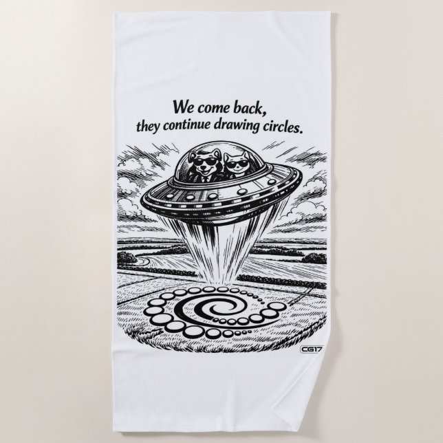 Crop Circles  Beach Towel (Front)