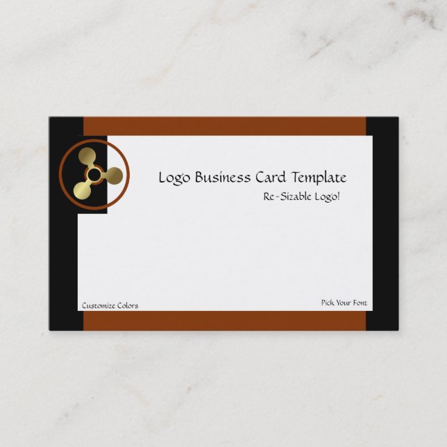 Crop Circles Gold Circles Logo Business Card (Front)