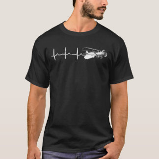 Crop Duster AG Pilot  Heartbeat T-Shirt