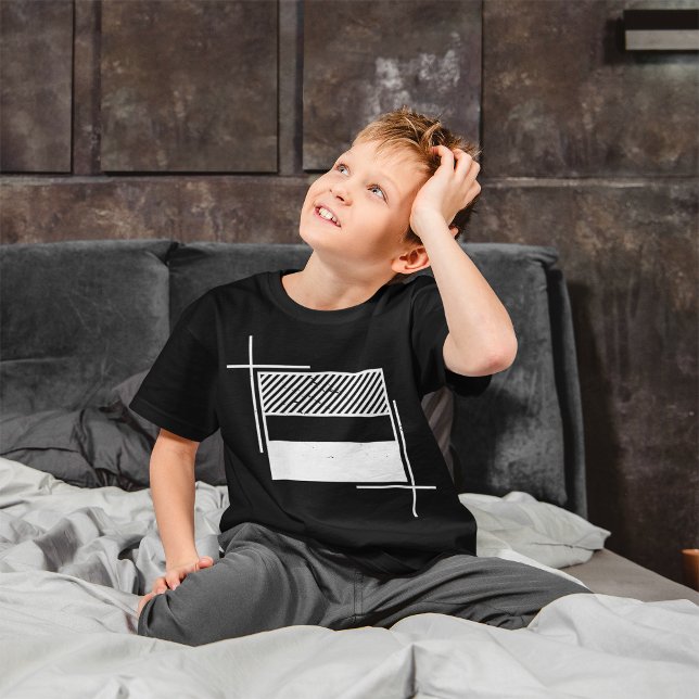 Crop Shot T-Shirt (Kid waking up from bed and thinking about his funny dream and smiling )