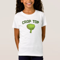 Crop Top, Broccoli, Vegetables, Funny Kids'