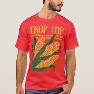 Crop Top Corn Funny Farmer Cool Vintage Corn Farme