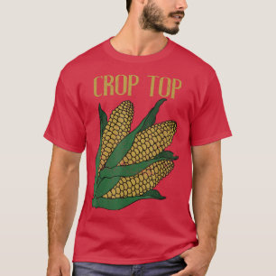 Crop Top Corn Funny Farmer Cool Vintage Distressed