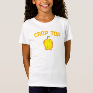 Crop Top, Yellow Pepper, Vegetables, Funny Kids' T-Shirt