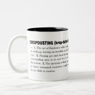 Cropdusting 1 Two-Tone coffee mug