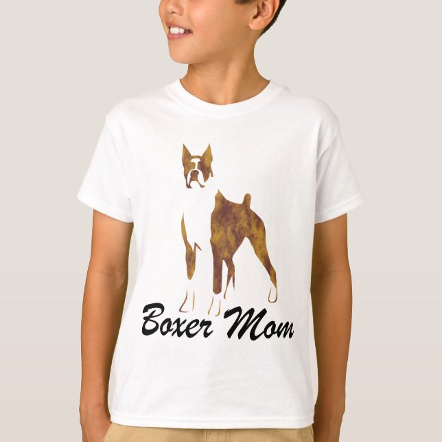 Cropped Ear Boxer Mum T-Shirt (Front)