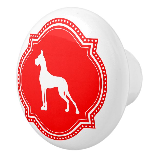 Cropped Great Dane Ceramic Knob (Right)