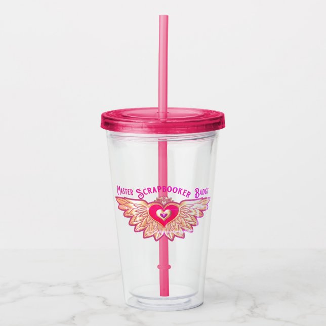 Cropper Scrapbook Crafter  Acrylic Tumbler (Front)