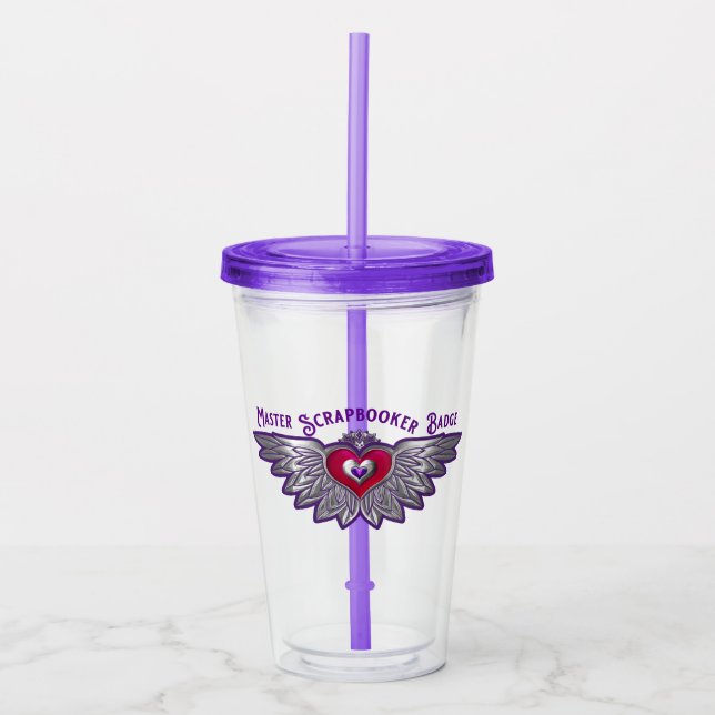 Cropper Scrapbook Crafter  Acrylic Tumbler (Front)