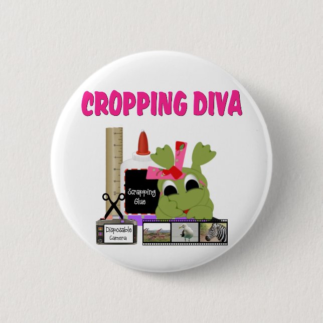 Cropping Diva 6 Cm Round Badge (Front)