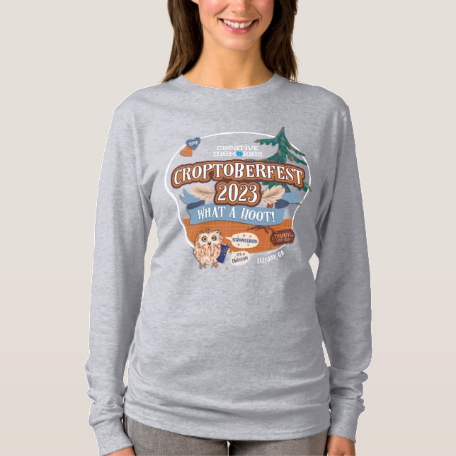Croptoberfest 2023 Ellijay Grey Long Sleeved T-Shirt (Front)