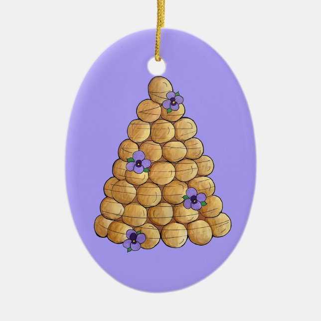 Croquembouche Choux Bun Cream Puffs Wedding Cake Ceramic Tree Decoration (Front)