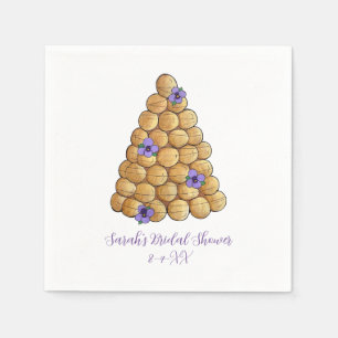 Croquembouche Choux Bun Cream Puffs Wedding Cake Napkin