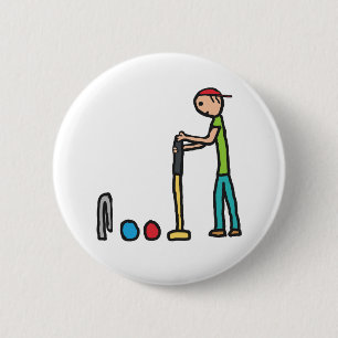 Croquet 6 Cm Round Badge