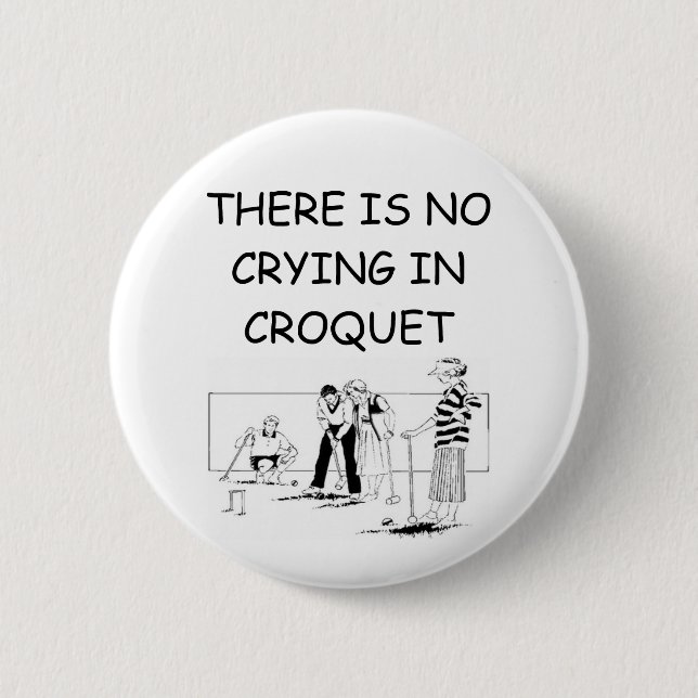 CROQUET 6 CM ROUND BADGE (Front)