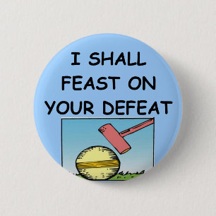 croquet 6 cm round badge