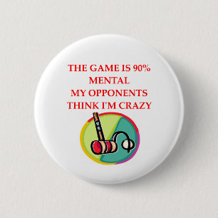 croquet 6 cm round badge