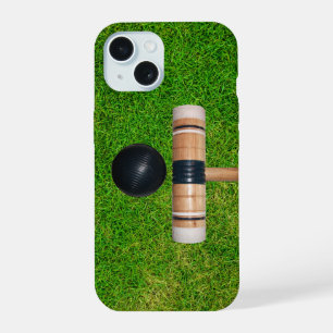 Croquet Ball and Mallet iPhone 15 Case