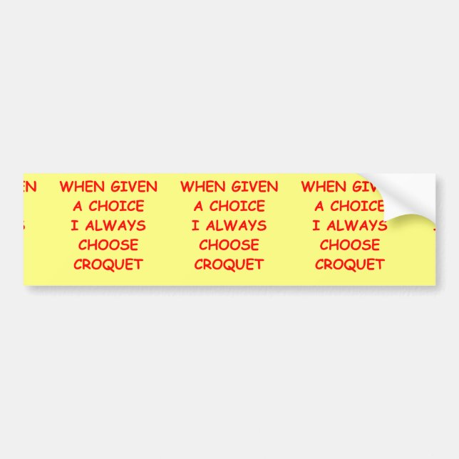 croquet bumper sticker (Front)