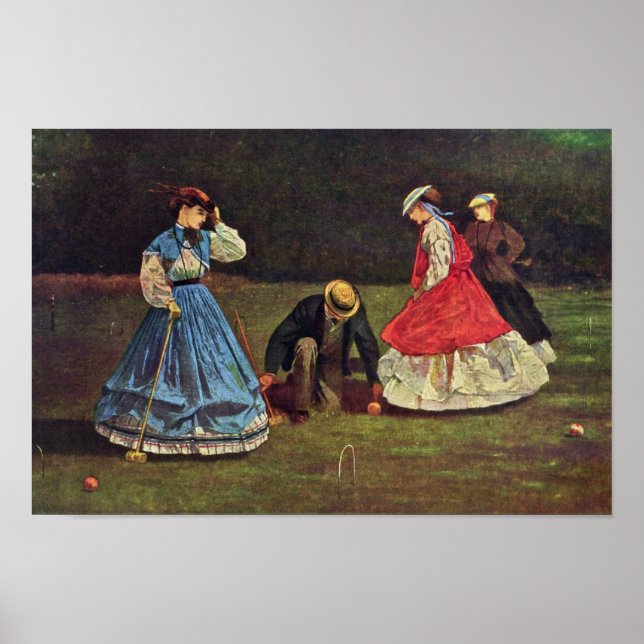 Croquet By Homer Winslow (Best Quality) Poster (Front)