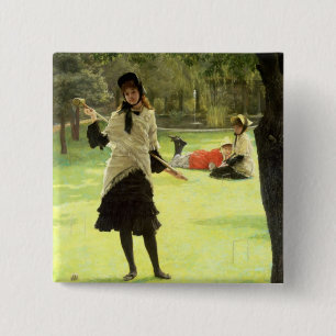 Croquet, c.1878 15 cm square badge