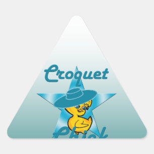 Croquet Chick #7 Triangle Sticker