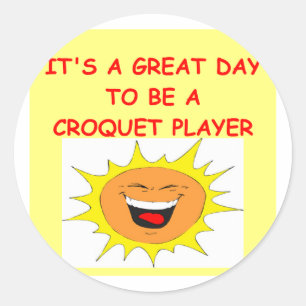 CROQUET CLASSIC ROUND STICKER