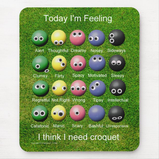 Croquet Emotions Mouse Pad (Front)