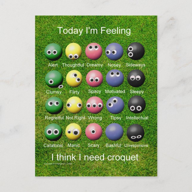 Croquet Emotions Postcard (Front)