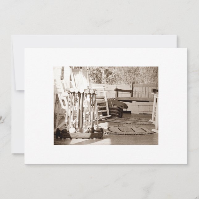 CROQUET, FUN, PARTY TIME INVITATION (Front)