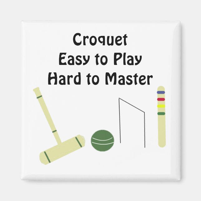 Croquet Game with Saying Magnet (Front)