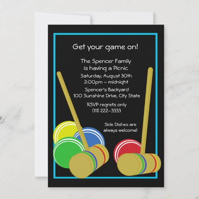 Croquet/ Picnic Invitation (Front)