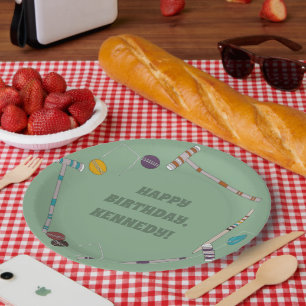 Croquet Set, Yard Game Custom Outdoor Party Paper Plate
