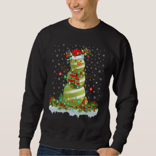 Croquet Sports Xmas Lighting Funny Snowman Croquet Sweatshirt