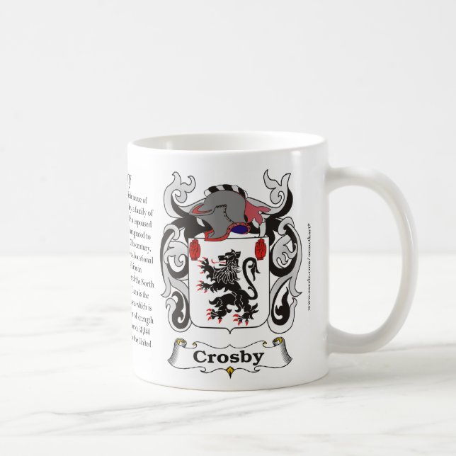 Crosby Family Coat of Arms Mug (Right)
