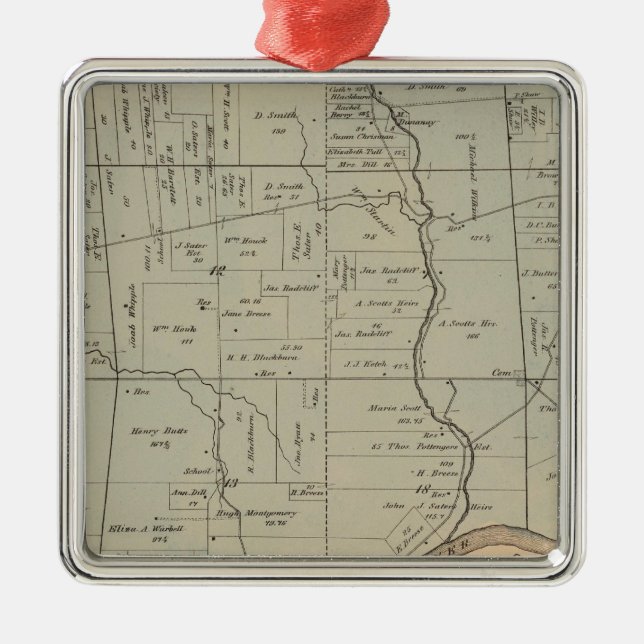 Crosby, Ohio Metal Tree Decoration (Front)